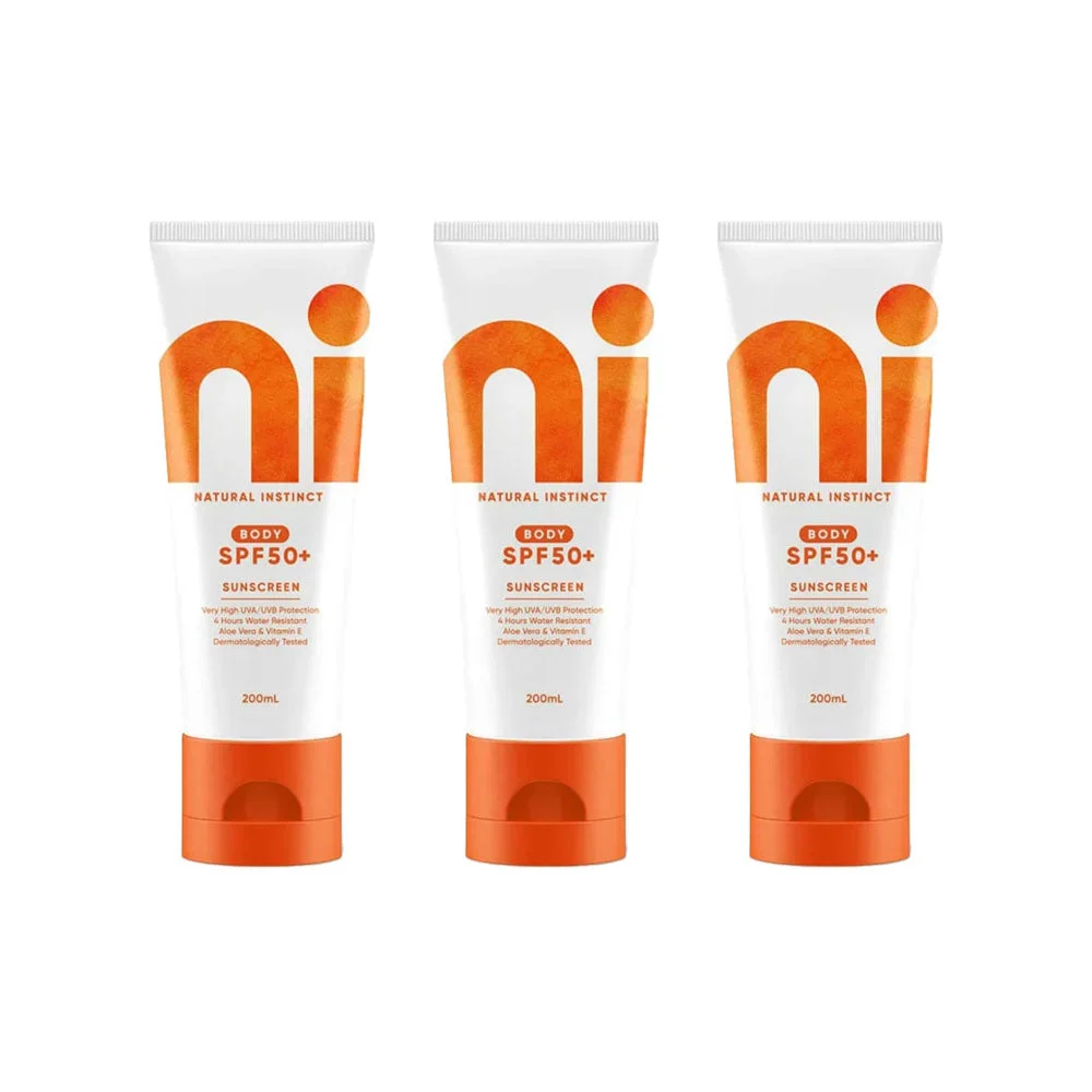 3xClean Sunscreen Body SPF 50+ 200ml - Short Dated Clearance