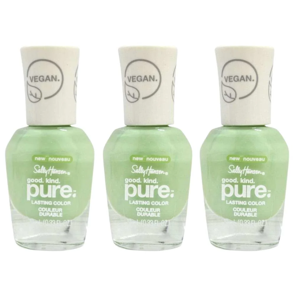 3xNail Polish Good Kind Pure Vegan 375 Mint Refresh 10ml