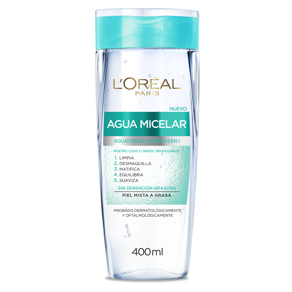 Agua Micelar 5 En 1 Piel Mixta A grasa Hidra-Total 5 400ml