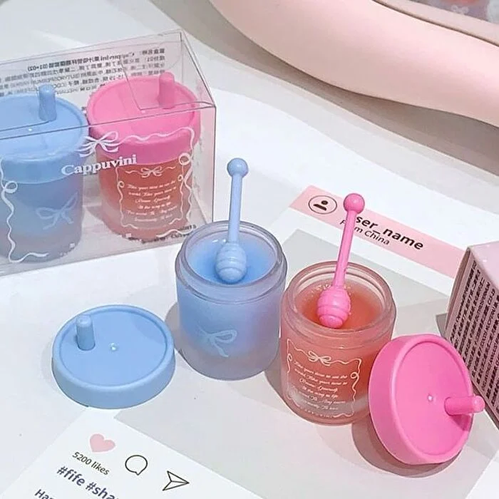 CappuviniJuicy Straw Cup Lip Mask - 2 Colors - 02# Strawberry - 4.8g
