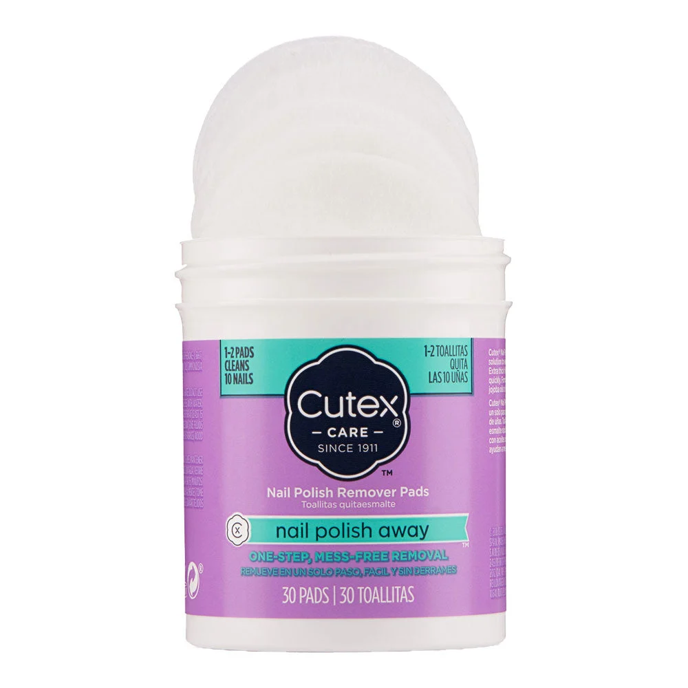 Cutex Nail Polish Remover Pads NAIL POLISH AWAY 30 pads
