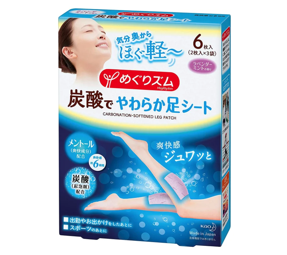 Kao Megrhythm Carbonated Soft Foot Sheet 6pcs