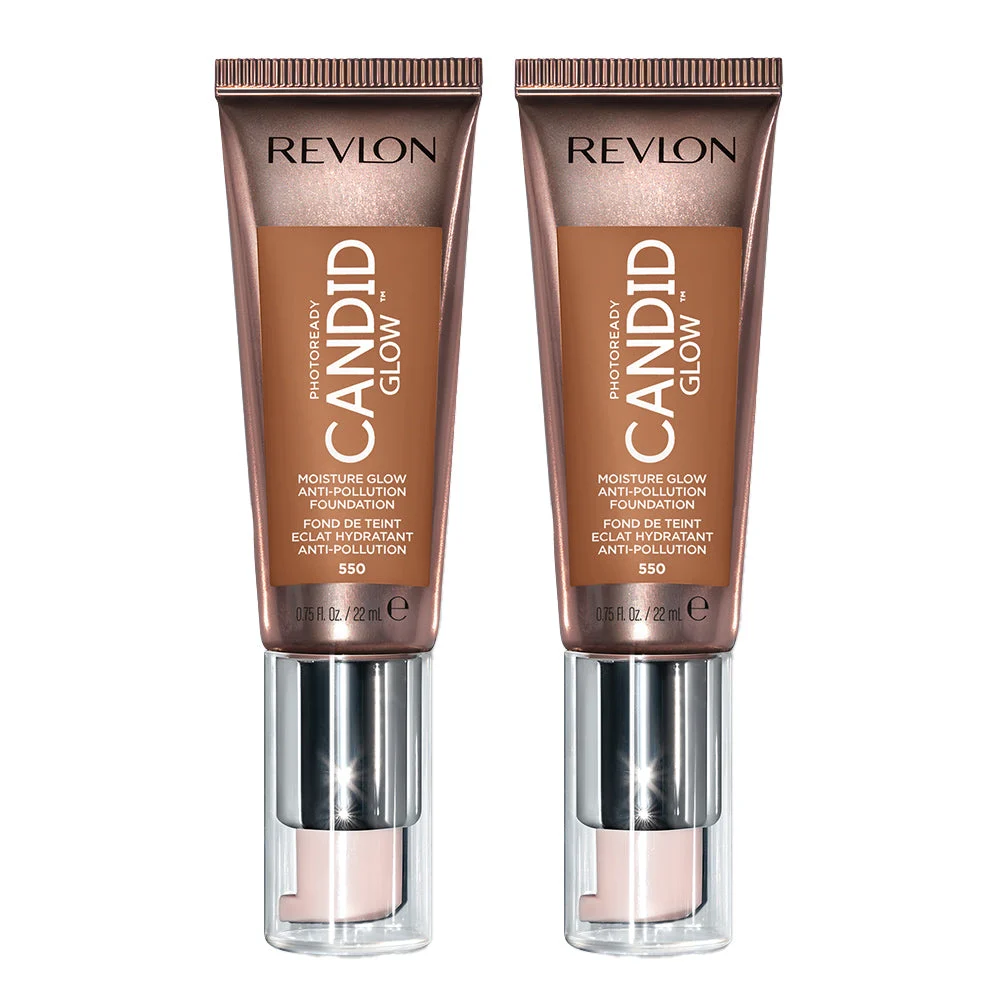 Revlon PhotoReady Candid Glow Moisture Glow Foundation 22ml 550 MOCHA - 2 pack