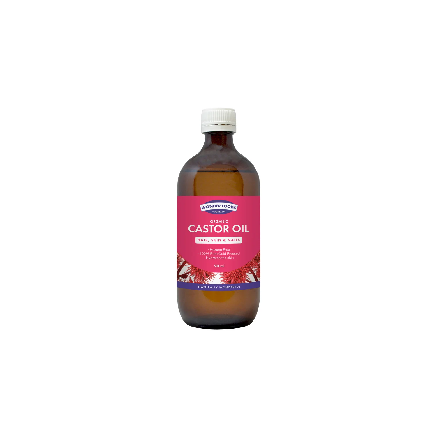 Wonder FoodsOrganic Cold Pressed Castor Oil 500ml